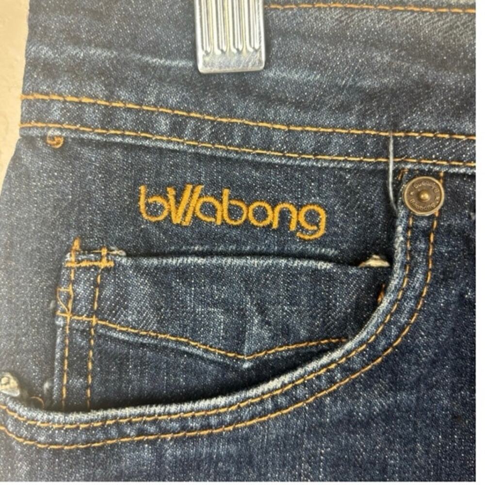 Billabong Blue Denim Jean Mini Micro Skirt Size 3 - Picture 6 of 10